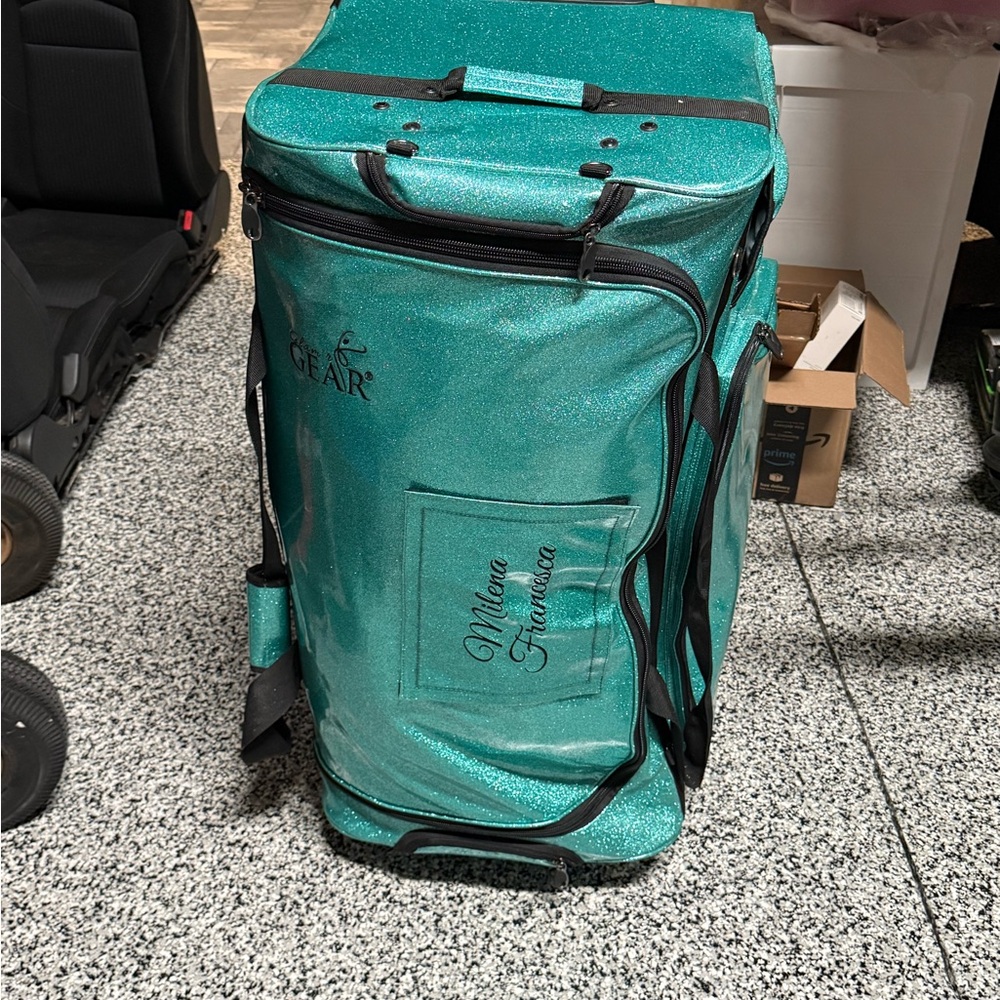 Blue Travel Bag with Durable Material and Versatile Straps